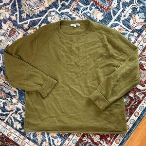 Reformation Cashmere Boyfriend Sweater in green